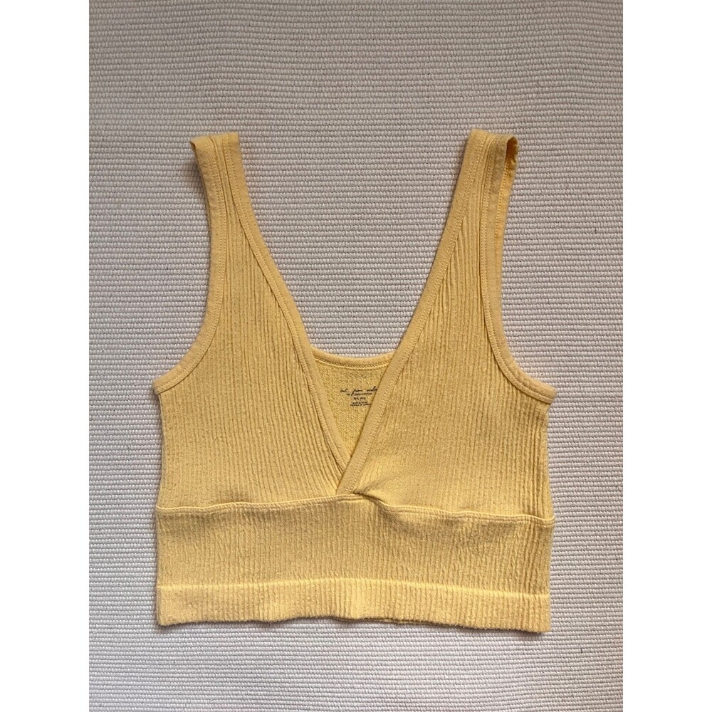 Out From Under Drew Seamless Surplice Top in Butter Yellow Size M/L